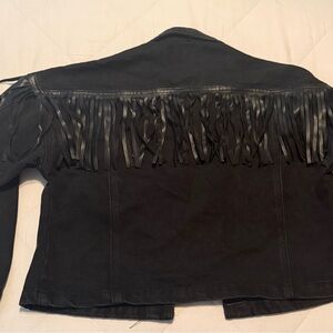 Forever 21 Black Leather Fringe Jacket